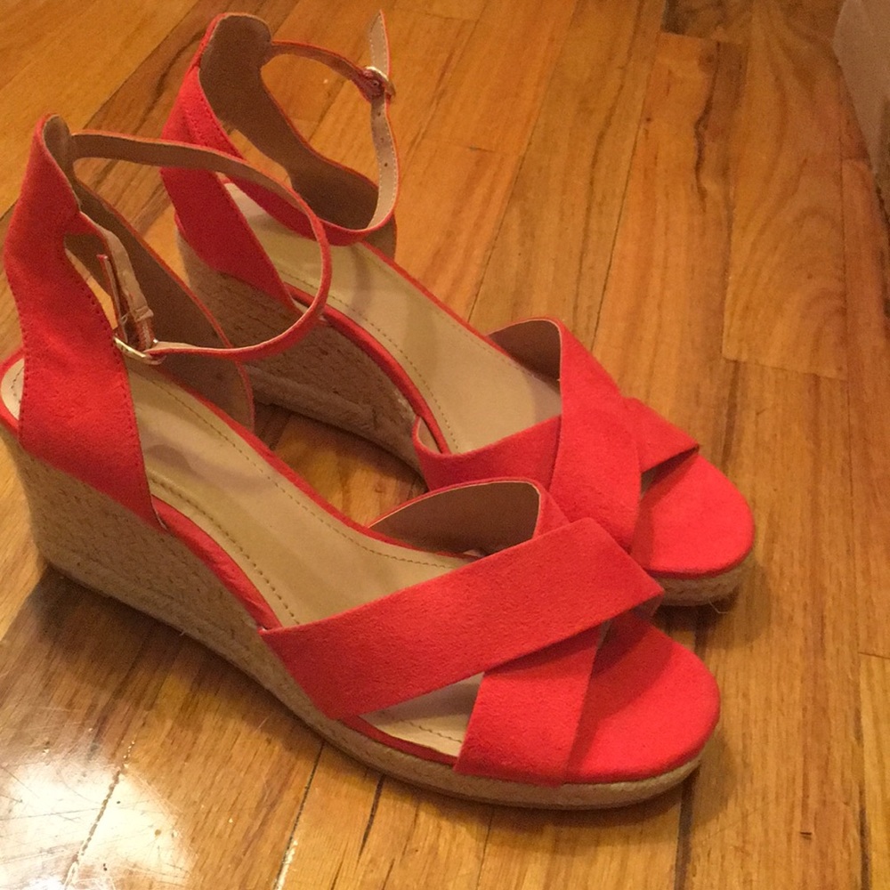 H&M red/orange wedges